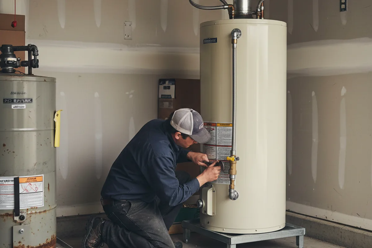 Water heater and shutoff valve replacement in Watervliet